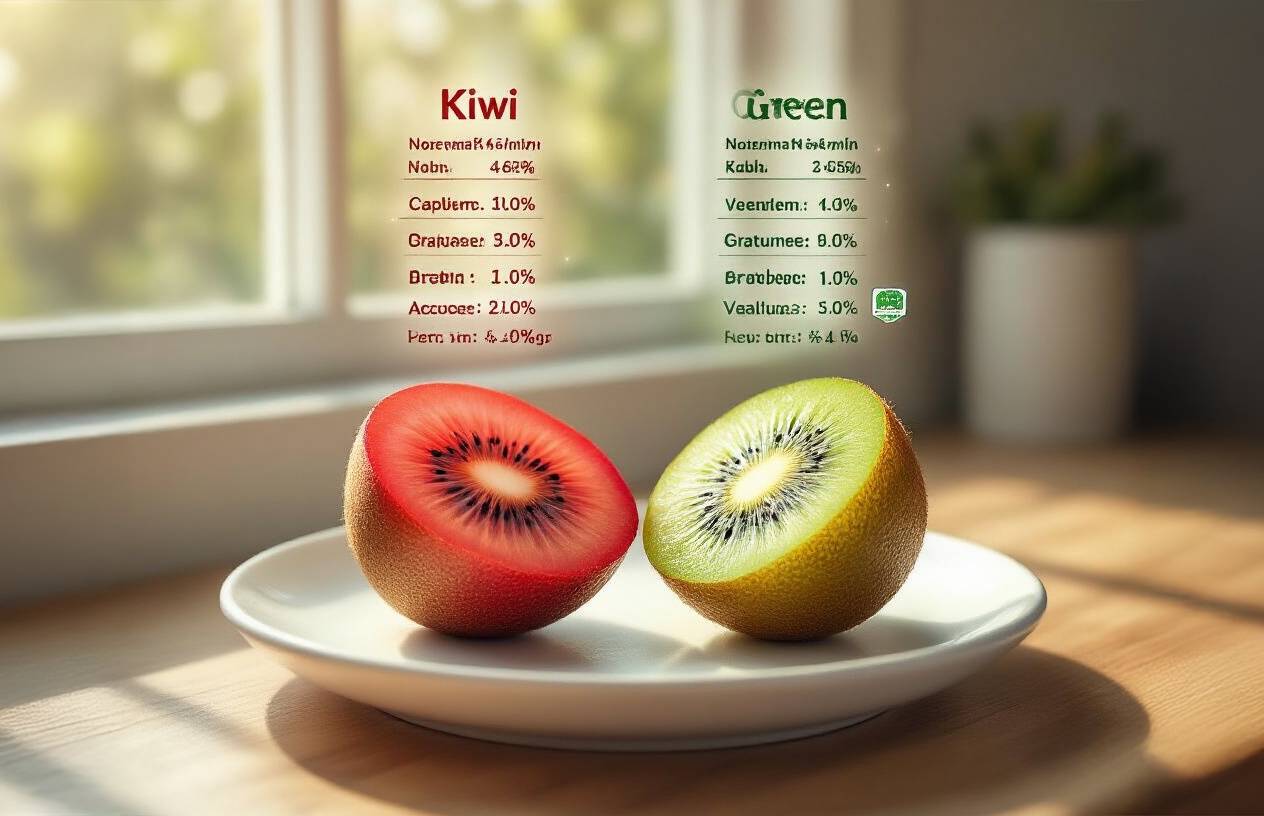 red vs green kiwi vitamins and minerals