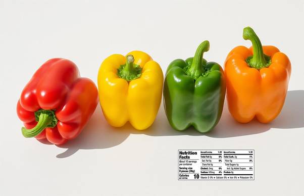 red vs green bell pepper nutrition