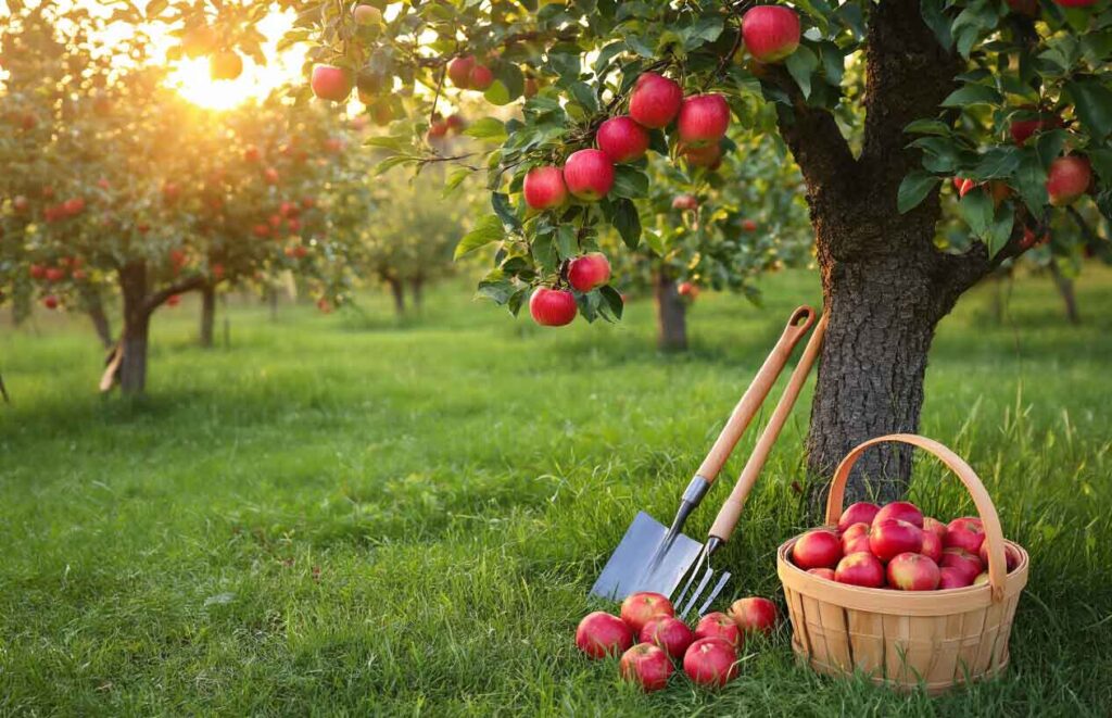 backyard apple trees