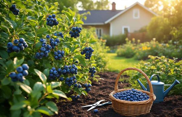 organic blueberry gardening