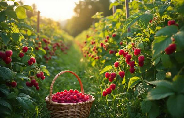 organic raspberry growing tips