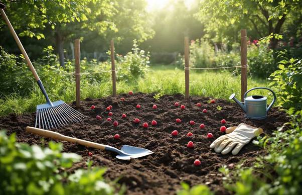 raspberry garden preparation